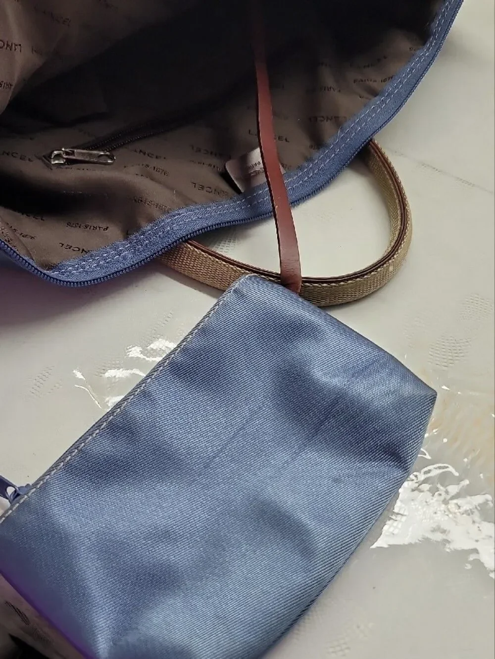 Lancel Nylon Travel Bag